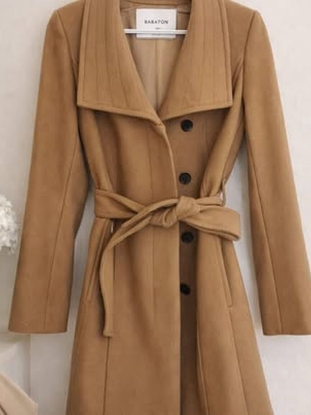 Aritzia Babaton The Connor Coat - Camel Wool Blend - XS